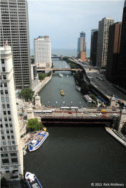 Chicago River/Lake View from Trump Tower Terrace