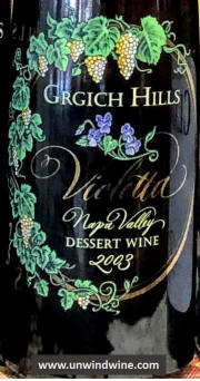 Grgich Hills Violetta Napa Valley Late Harvest Dessert Wine 2003