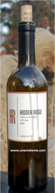 Hidden Ridge Cabernet Sauvignon 2007