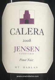 Calera Mt Harlan jenson Vineyard Pinot  Noir 2008