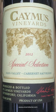 Caymus Special Select Cabernet Sauvignon 2012