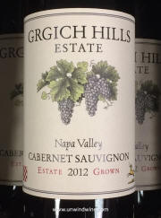 Grgich Hills Estate Napa Valley Cabernet Sauvignon 2012