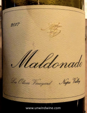 Maldonado Los Olivos Vineyard Napa Valley Chardonnay 2017