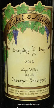 Nickel & Nickel Branding Iron Vineyard Napa Valley Oakville Cabernet Sauvignon 2012