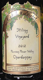 Nickel & Nickel Stiling Vineyard RRV Chardonnay 2012  