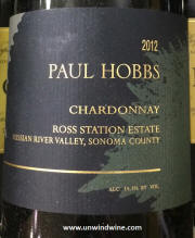 Paul Hobbs Ross Station Estate Russian River Valley Sonoma County Chardonnay 2012
