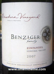 Benziger Bruschera Vineyard Sonoma Valley Zinfandel 2007