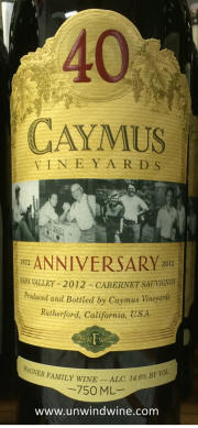 Caymus Estate Cabernet Sauvignon 40th Anniversary 2012