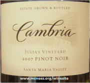 Cambria Julias Vineyard Santa Maria Pinot Noir 2007