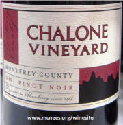 Chalone Monterey County Pinot Noir 2005 label