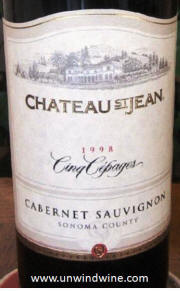 Chateau St Jean Cinq Cepages 1998