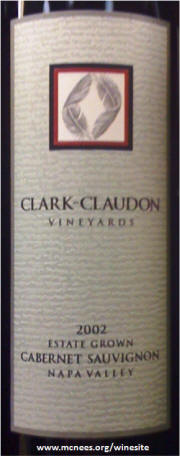 Clark Claudon Napa Valley Cabernet Sauvignon 2002