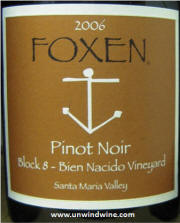 Foxen Block 8 Bien Nacido Vineyard Santa Maria Valley 2006