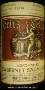 Heitz Cellars Trailside Vineyard 2001 Napa Valley Cabernet Sauvignon 