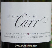 Joseph Carr Napa Valley Cabernet Sauvignon 2007