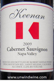 Keenan Napa Valley Cabernet Sauvignon 2009