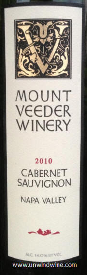 Mt Veeder Winery Napa Valley Cabernet Sauvignon 2010