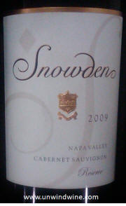Snowden Napa Valley Cabernet Sauvignon 2009