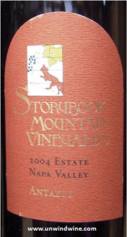 Storybook Mountain Vineyards Antaeus Napa Valley Red Wine 2004