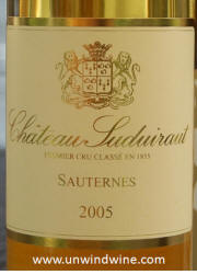 Chateua Suideraut 1er Cru Classe Sauterne 2005