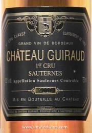 Chateau Guiraud Sauterne 2000 label