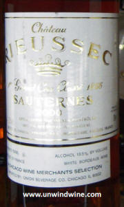 Chateau Rieussec Sauterne 2000