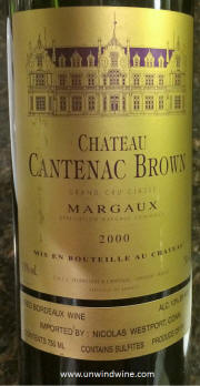 Chateau Cantenac Brown Margaux 2000