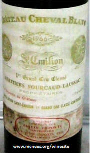 Chateau Cheval Blanc 1966 label