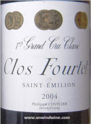 Clos Fourtet1er Grand Cru St Emilion 2004