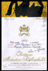 Chateau Mouton Rothschild label 1974