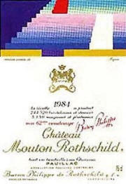 Chateau Mouton Rothschild 1984 label by Agam