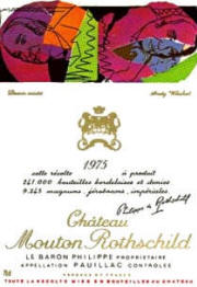 Chateau Mouton Rothschild 1975 label by Andy Warhol