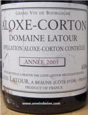 Alexis Corton Domaine Latour 2005