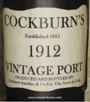 Cockburn's Vintage Port 1912