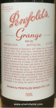 Penfold's Grange 2006 - Bottle 11795