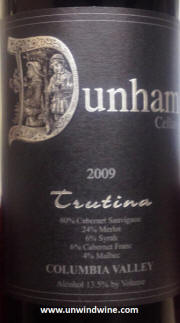 Dunham Cellars Trutina Red Wine 2009