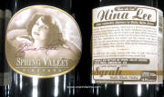  Spring Valley Vineyard Nina Lee Syrah 2012 Front-Rear Labels