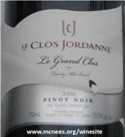 Le Clos Jordanne Le Grand Close 2006 Label