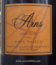 Arns Napa Valley Syrah 2008