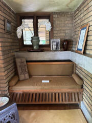 Frank Lloyd Wright Allen House WIchita Living Room INglenook