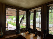 Frank Lloyd Wright Allen House WIchita Living Room Prow Window West Garden View