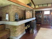 Frank Lloyd Wright Allen House WIchita Living Room Fireplace