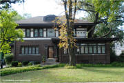 Prairie architecture house at 2051 W 110th Place, Morgan Park, Chicago, IL - Jacques Kocher, 1915