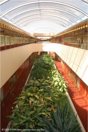 Frank Lloyd Wright's Marin Civic Center - hall planters
