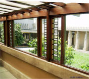 Frank Lloyd Wright windows - Hollyhock House - McNees Wright-Site on McNees.org