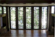 Frank Lloyd Wright windows - Hollyhock House on McNees Wright-site on McNees.org