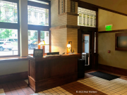 Frank Lloyd Wright Historic Park Inn Mason City, Iowa - Front Desk (IMG_5686)