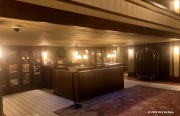 Frank Lloyd Wright Historic Park Inn Mason City, Iowa - Lobby Front Desk (IMG_5842)