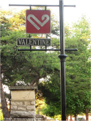 Valentine Avenue sign-post in Kansas City