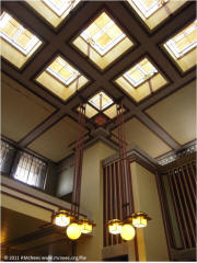 Frank Lloyd Wright Architecture - Oak Park, IL - Unity Temple - Skylights - Lights